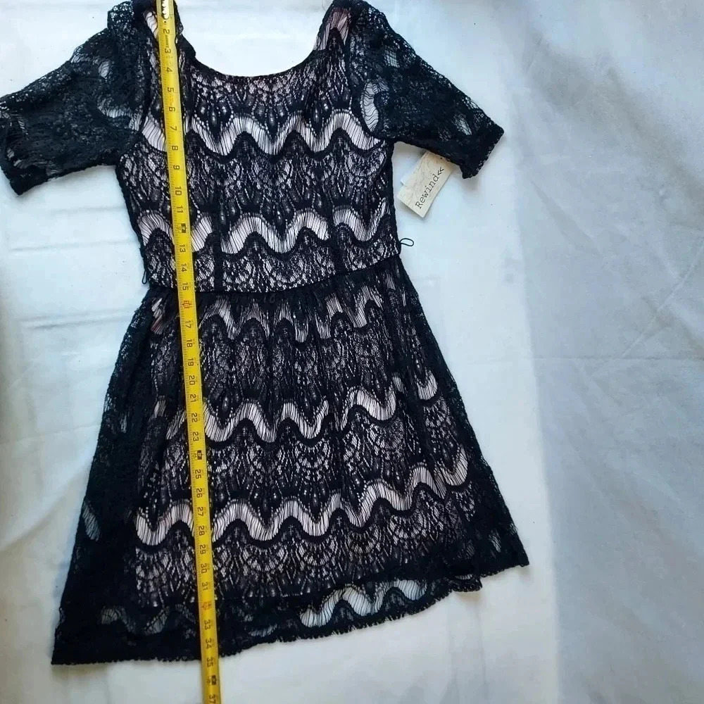 NWT Rewind Lace Dress Pink & Black Large - Picture 8 of 12